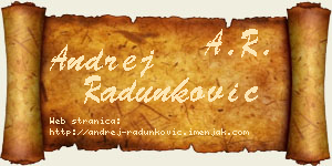 Andrej Radunković vizit kartica